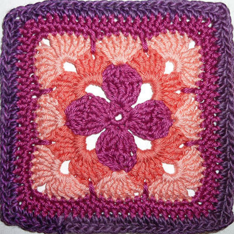Häkelanleitung * Granny Square “Quattro Foglio”