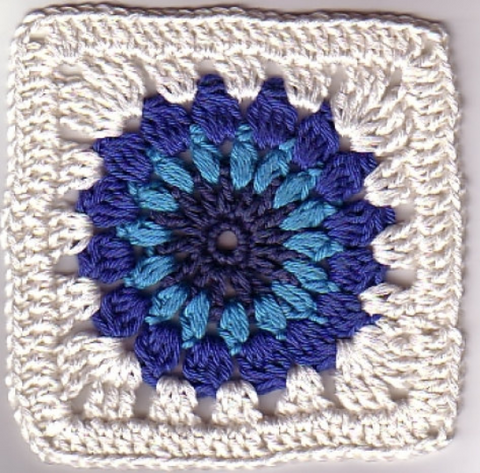 Häkelanleitung * Granny Square “Sunburst”