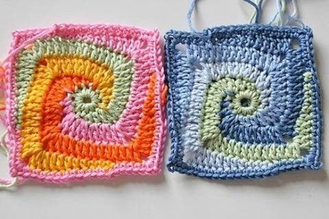 Häkelanleitung * Granny Square "Spirale"