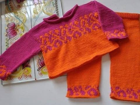 Strickanleitung * Baby-Anzug "Jaguar" * Pullover und Hose in 3 Größen