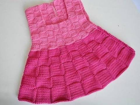 Strickanleitung * Kinderkleidchen "Checkers" in 3 Größen