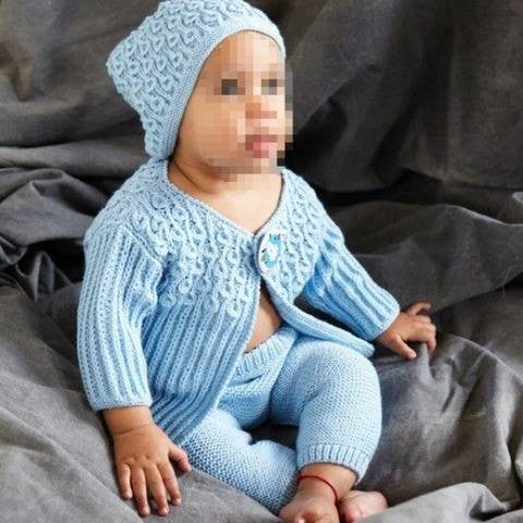 Strickanleitung * Babyset "Pusteblume" * Jacke, Hose, Mütze in 5 Größen