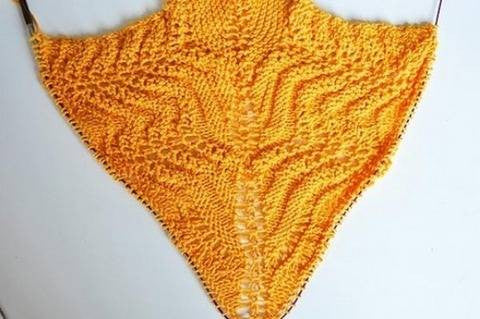 Strickanleitung * Dreieckstuch “Des Meeres und der Liebe Wellen”